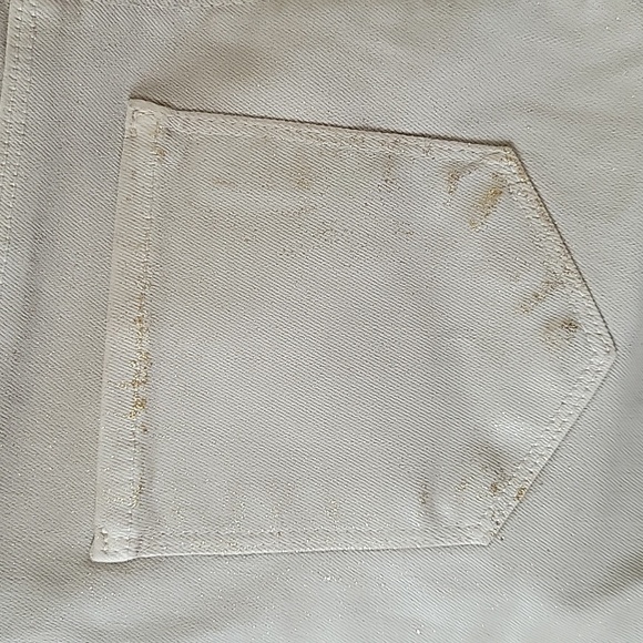 L'Agence Biscuit Gold Glitter Coated Margot High Rise Skin Jeans - Size 26 - Picture 3 of 13